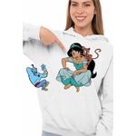 Fashion, accesorii si bijuterii - Femei - Imbracaminte femei - Hanorace femei - Hanorac Femei Aladdin Jasmine Abu Maimuta Aladin, alb, marime 2XL - Infinity.ro