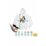 Fashion, accesorii si bijuterii - Femei - Imbracaminte femei - Hanorace femei - Hanorac Femei Aladdin Jasmine Abu Rajah Tigru Imperial, alb, marime 2XL - Infinity.ro