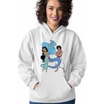 Fashion, accesorii si bijuterii - Femei - Imbracaminte femei - Hanorace femei - Hanorac Femei Aladdin Jasmine Aladdin Genie Duh, alb, marime 2XL - Infinity.ro