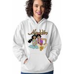 Fashion, accesorii si bijuterii - Femei - Imbracaminte femei - Hanorace femei - Hanorac Femei Aladdin Jasmine Covor Fermecat Printesa, alb, marime 2XL - Infinity.ro