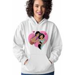 Fashion, accesorii si bijuterii - Femei - Imbracaminte femei - Hanorace femei - Hanorac Femei Aladdin Jasmine Valentines Day Love Dragobete Cuplu, alb, marime 2XL - Infinity.ro