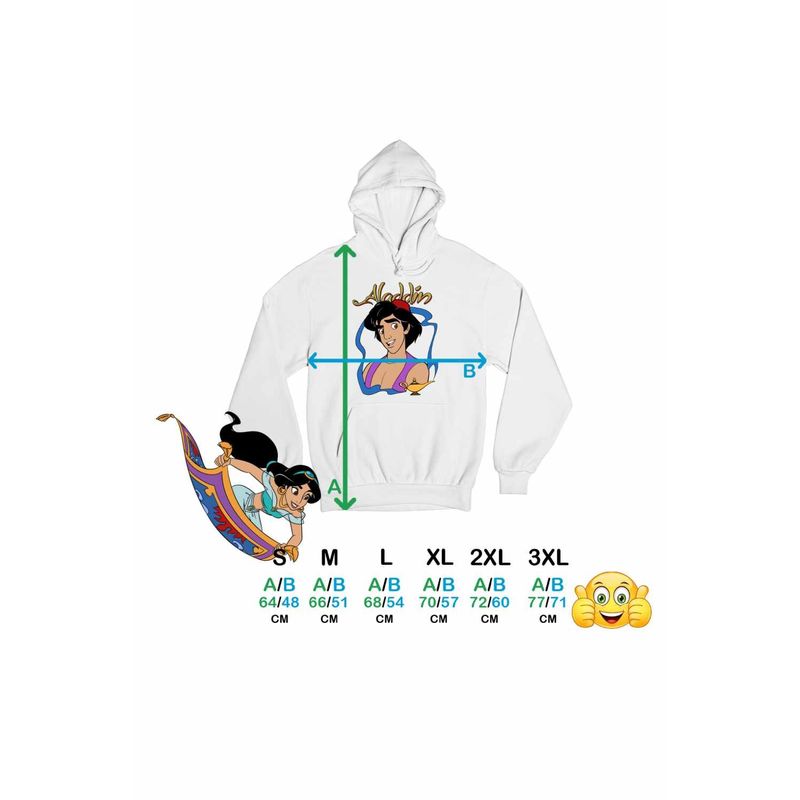 Fashion, accesorii si bijuterii - Femei - Imbracaminte femei - Hanorace femei - Hanorac Femei Aladdin Lampa Fermecata Ali Baba Aladin, alb, marime 2XL - Infinity.ro