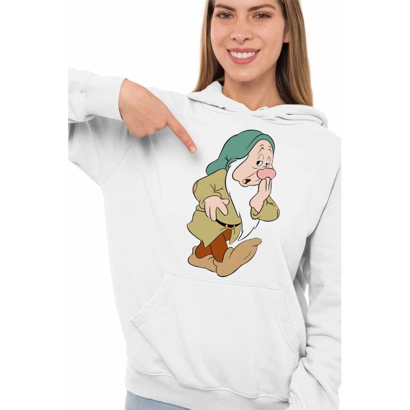 Fashion, accesorii si bijuterii - Femei - Imbracaminte femei - Hanorace femei - Hanorac Femei Alba ca Zapada Somnorosul, alb, marime 2XL - Infinity.ro