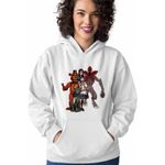 Fashion, accesorii si bijuterii - Femei - Imbracaminte femei - Hanorace femei - Hanorac Femei Alice Fnaf Stranger Things Horror Madness, alb, marime 2XL - Infinity.ro