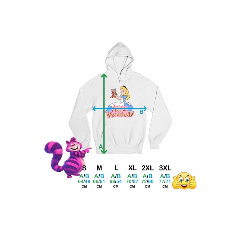 Fashion, accesorii si bijuterii - Femei - Imbracaminte femei - Hanorace femei - Hanorac Femei Alice Tara Minunilor Dinah, alb, marime 2XL - Infinity.ro