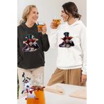 Fashion, accesorii si bijuterii - Femei - Imbracaminte femei - Hanorace femei - Hanorac Femei Alice Tara Minunilor Palarierul Nebun, alb, marime 2XL - Infinity.ro