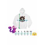 Fashion, accesorii si bijuterii - Femei - Imbracaminte femei - Hanorace femei - Hanorac Femei Alice Tara Minunilor Regina de Cupa, alb, marime 2XL - Infinity.ro
