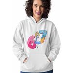 Fashion, accesorii si bijuterii - Femei - Imbracaminte femei - Hanorace femei - Hanorac Femei Alice Tara Minunilor Six Seven Sase Sapte 67, alb, marime 2XL - Infinity.ro