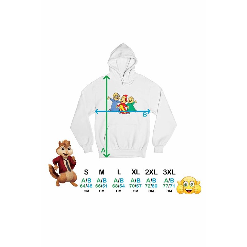Fashion, accesorii si bijuterii - Femei - Imbracaminte femei - Hanorace femei - Hanorac Femei Alvin Aventuri Alvinnn Veveritele, alb, marime 2XL - Infinity.ro
