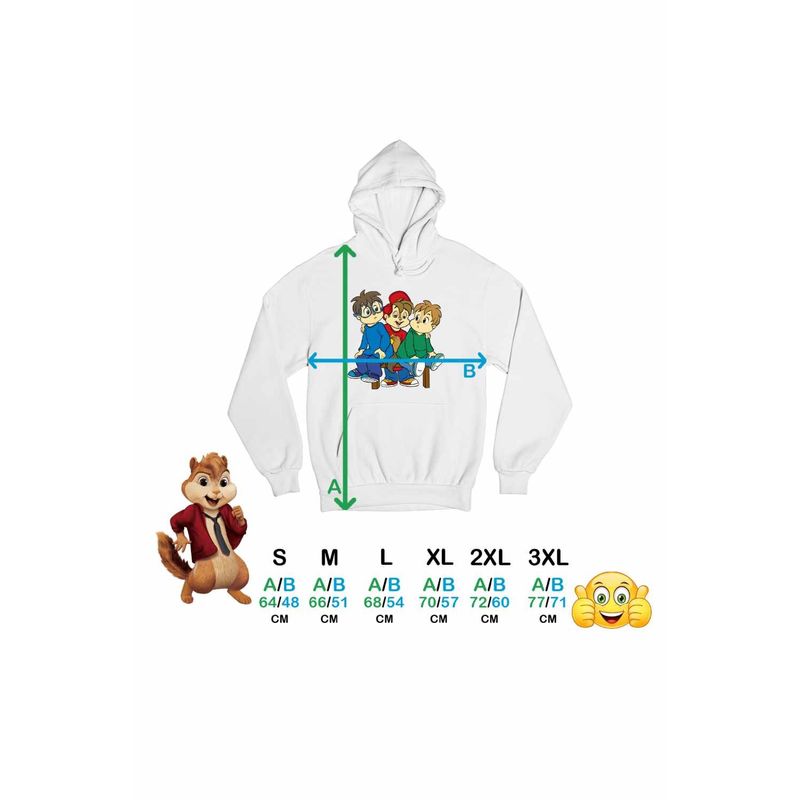 Fashion, accesorii si bijuterii - Femei - Imbracaminte femei - Hanorace femei - Hanorac Femei Alvin Elevi Scoala Alvinnn Veveritele, alb, marime 2XL - Infinity.ro