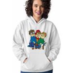Fashion, accesorii si bijuterii - Femei - Imbracaminte femei - Hanorace femei - Hanorac Femei Alvin Elevi Scoala Alvinnn Veveritele, alb, marime 2XL - Infinity.ro