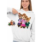 Fashion, accesorii si bijuterii - Femei - Imbracaminte femei - Hanorace femei - Hanorac Femei Alvin Fetele Veveritele Brittany Jeanette Eleanor, alb, marime 2XL - Infinity.ro