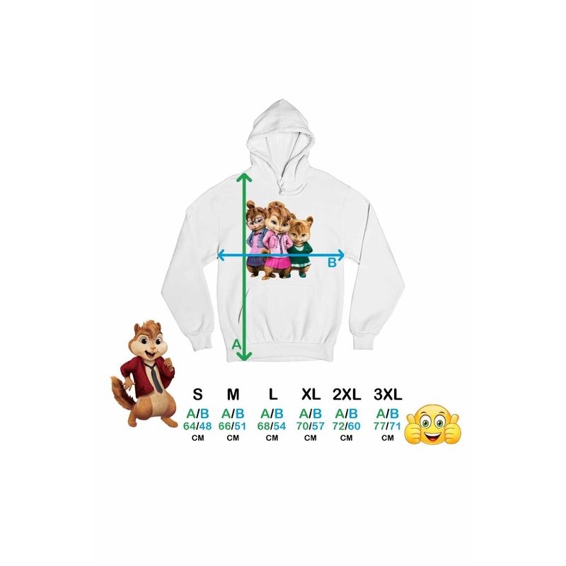 Fashion, accesorii si bijuterii - Femei - Imbracaminte femei - Hanorace femei - Hanorac Femei Alvin Fetele Veveritele Brittany Jeanette Eleanor, alb, marime 2XL - Infinity.ro