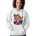 Fashion, accesorii si bijuterii - Femei - Imbracaminte femei - Hanorace femei - Hanorac Femei Alvin Fetele Veveritele Brittany Jeanette Eleanor, alb, marime 2XL - Infinity.ro