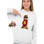 Fashion, accesorii si bijuterii - Femei - Imbracaminte femei - Hanorace femei - Hanorac Femei Alvin Veverita Alvinnn Veveritele, alb, marime 2XL - Infinity.ro