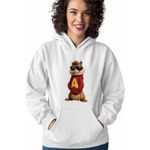 Fashion, accesorii si bijuterii - Femei - Imbracaminte femei - Hanorace femei - Hanorac Femei Alvin Veverita Alvinnn Veveritele, alb, marime 2XL - Infinity.ro