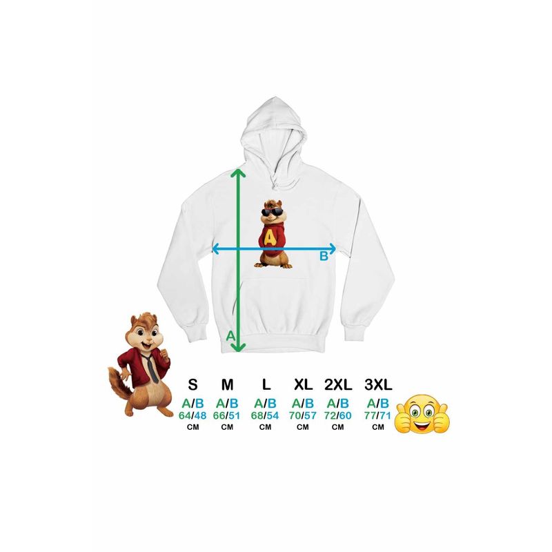 Fashion, accesorii si bijuterii - Femei - Imbracaminte femei - Hanorace femei - Hanorac Femei Alvin Veverita Alvinnn Veveritele, alb, marime 2XL - Infinity.ro