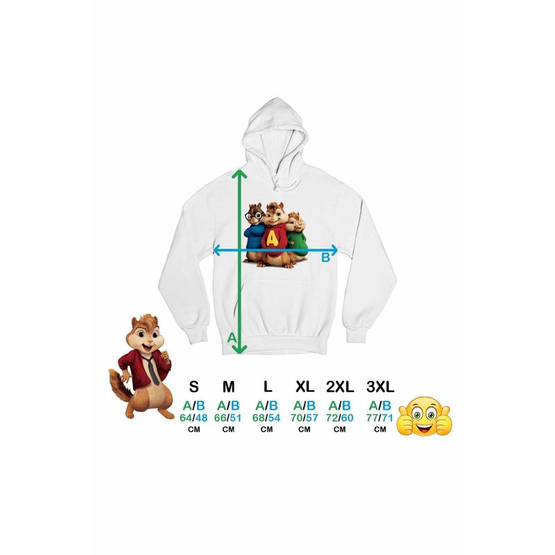 Fashion, accesorii si bijuterii - Femei - Imbracaminte femei - Hanorace femei - Hanorac Femei Alvin Toata Trupa Alvinnn Veveritele, alb, marime 2XL - Infinity.ro