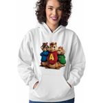 Fashion, accesorii si bijuterii - Femei - Imbracaminte femei - Hanorace femei - Hanorac Femei Alvin Toata Trupa Alvinnn Veveritele, alb, marime 2XL - Infinity.ro