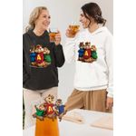 Fashion, accesorii si bijuterii - Femei - Imbracaminte femei - Hanorace femei - Hanorac Femei Alvin Toata Trupa Alvinnn Veveritele, alb, marime 2XL - Infinity.ro