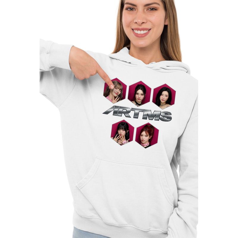 Fashion, accesorii si bijuterii - Femei - Imbracaminte femei - Hanorace femei - Hanorac Femei Artms Cool Vibe Kpop Merch, alb, marime 2XL - Infinity.ro