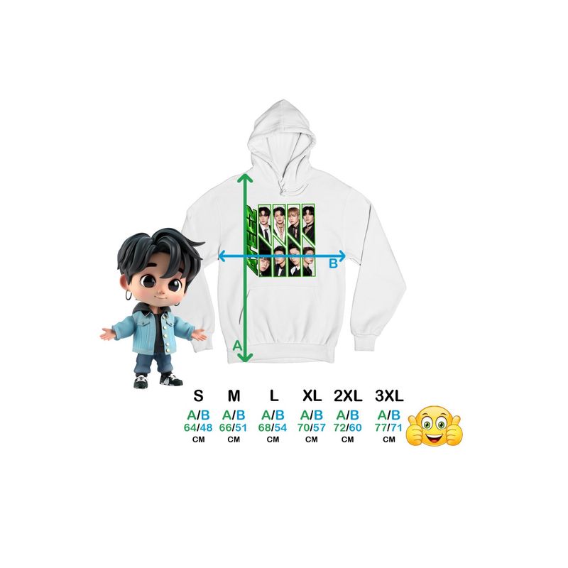 Fashion, accesorii si bijuterii - Femei - Imbracaminte femei - Hanorace femei - Hanorac Femei Ateez Song Min-gi Kpop Merch, alb, marime 2XL - Infinity.ro