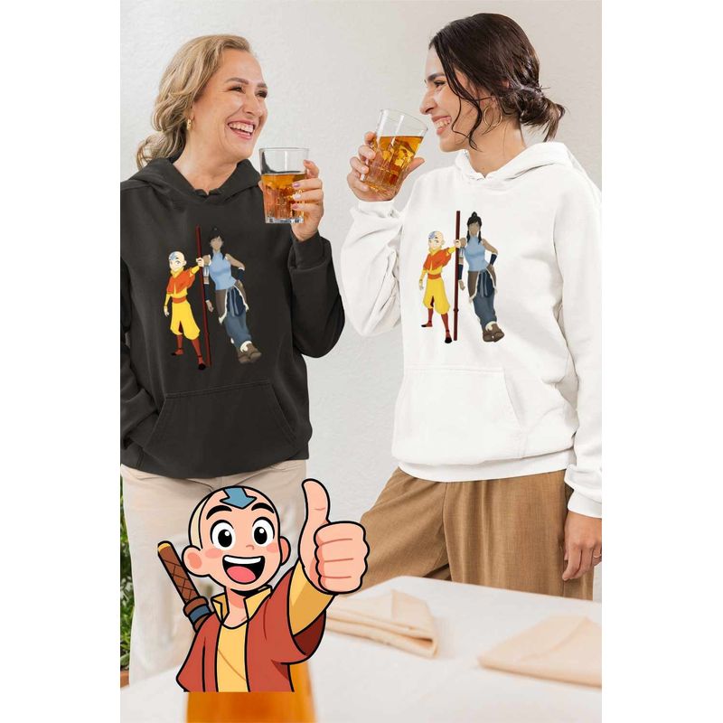 Fashion, accesorii si bijuterii - Femei - Imbracaminte femei - Hanorace femei - Hanorac Femei Avatar Aang Korra Last Airbender Shaolin Monk, alb, marime 2XL - Infinity.ro
