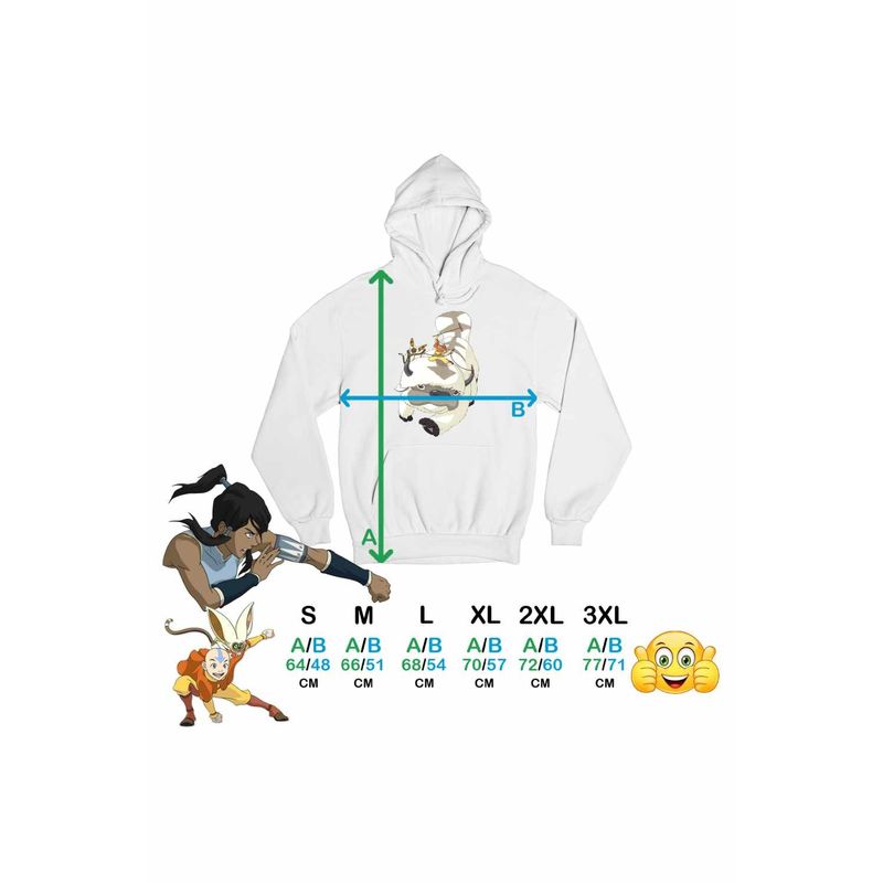 Fashion, accesorii si bijuterii - Femei - Imbracaminte femei - Hanorace femei - Hanorac Femei Avatar Airbender Appa Maestru Aerului Momo, alb, marime 2XL - Infinity.ro
