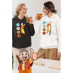Fashion, accesorii si bijuterii - Femei - Imbracaminte femei - Hanorace femei - Hanorac Femei Avatar Airbender Cele 4 Elemente, alb, marime 2XL - Infinity.ro