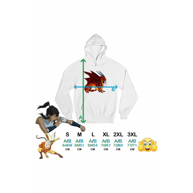 Fashion, accesorii si bijuterii - Femei - Imbracaminte femei - Hanorace femei - Hanorac Femei Avatar Dragon Fang Roku Anime Airbender, alb, marime 2XL - Infinity.ro