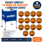 Sport si Outdoor - Sporturi de echipa - Baschet - Mingi de baschet - Pachet 14 mingi baschet 3x3 Molten B33T5000 FIBA Approved + carucior mobil Molten BK0012-B - Infinity.ro
