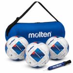 Sport si Outdoor - Sporturi de echipa - Fotbal - Mingi fotbal - Pachet 3 mingi fotbal Molten Vantaggio F5N5000 FIFA QUALITY PRO, marimea 5, generatia a 5-a, cu geanta Molten si pompa DHP21 - Infinity.ro