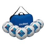 Sport si Outdoor - Sporturi de echipa - Fotbal - Mingi fotbal - Pachet 6 mingi fotbal Molten F5N4900 FIFA QUALITY PRO, ACENTEC, marimea 5 + geanta transport - Infinity.ro