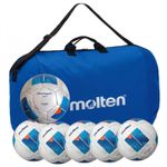 Sport si Outdoor - Sporturi de echipa - Fotbal - Mingi fotbal - Pachet futsal Molten PRO 6 mingi: F9N4800 FIFA PRO + 5x F9N2100 + geanta - Infinity.ro
