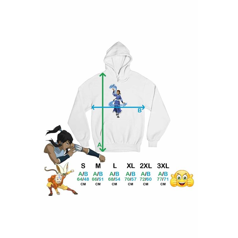 Fashion, accesorii si bijuterii - Femei - Imbracaminte femei - Hanorace femei - Hanorac Femei Avatar Katara Waterbender Legenda lui Aang Arte Martiale, alb, marime 2XL - Infinity.ro