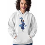 Fashion, accesorii si bijuterii - Femei - Imbracaminte femei - Hanorace femei - Hanorac Femei Avatar Katara Waterbender Legenda lui Aang Arte Martiale, alb, marime 2XL - Infinity.ro