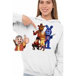 Fashion, accesorii si bijuterii - Femei - Imbracaminte femei - Hanorace femei - Hanorac Femei Avatar Fnaf Freddy Last Airbender Firebender, alb, marime 2XL - Infinity.ro