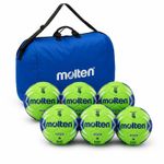 Sport si Outdoor - Sporturi de echipa - Handbal - Pachet 6 mingi handbal Molten H2A4000, aprobate IHF, marime 2, competitie, cu geanta transport - Infinity.ro