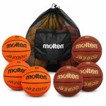 Sport si Outdoor - Sporturi de echipa - Baschet - Mingi de baschet - Set antrenament baschet junior Molten 3 mingi  JB3800-L +  3 mingi JB2000-L  greutate redusa, marime 5 + sac transport - Infinity.ro