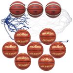 Sport si Outdoor - Sporturi de echipa - Baschet - Mingi de baschet - Pachet baschet Molten "Tranzitie si Progres", 7 mingi Light B5C3800-L + 3 mingi FIBA B5G4050 + plasa BN10 - Infinity.ro