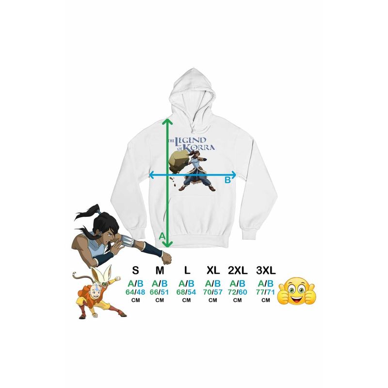 Fashion, accesorii si bijuterii - Femei - Imbracaminte femei - Hanorace femei - Hanorac Femei Avatar Korra Maestru Pamantului Airbender, alb, marime 2XL - Infinity.ro