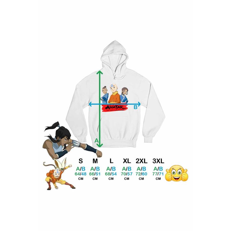 Fashion, accesorii si bijuterii - Femei - Imbracaminte femei - Hanorace femei - Hanorac Femei Avatar Legenda lui Aang Katara Sokka Airbender, alb, marime 2XL - Infinity.ro