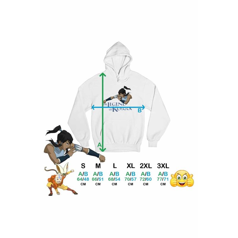 Fashion, accesorii si bijuterii - Femei - Imbracaminte femei - Hanorace femei - Hanorac Femei Avatar Legenda lui Korra Airbender Anime, alb, marime 2XL - Infinity.ro