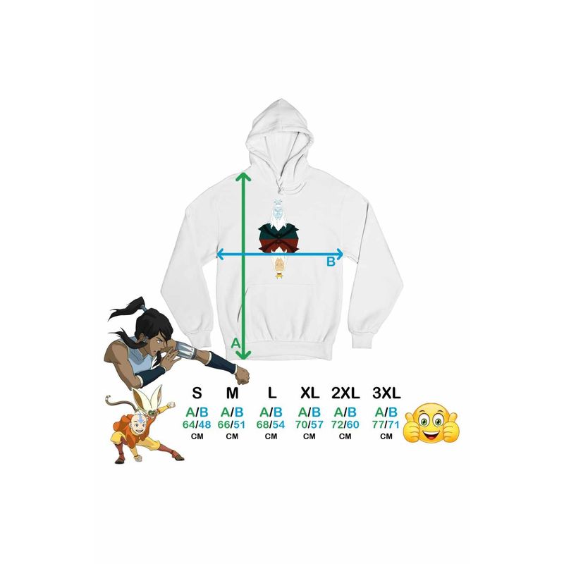 Fashion, accesorii si bijuterii - Femei - Imbracaminte femei - Hanorace femei - Hanorac Femei Avatar Master Roku Last Airbender, alb, marime 2XL - Infinity.ro