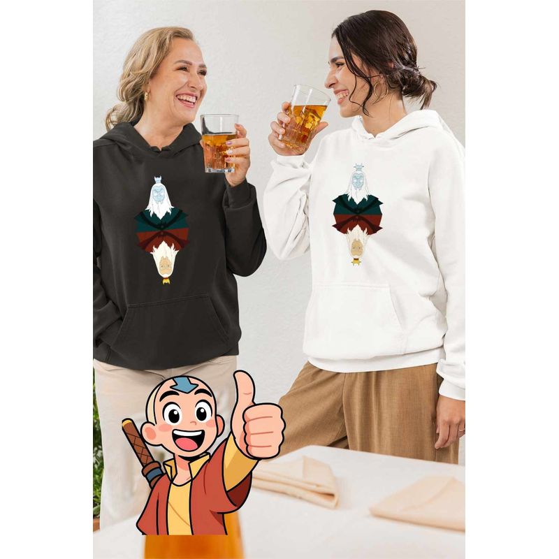 Fashion, accesorii si bijuterii - Femei - Imbracaminte femei - Hanorace femei - Hanorac Femei Avatar Master Roku Last Airbender, alb, marime 2XL - Infinity.ro