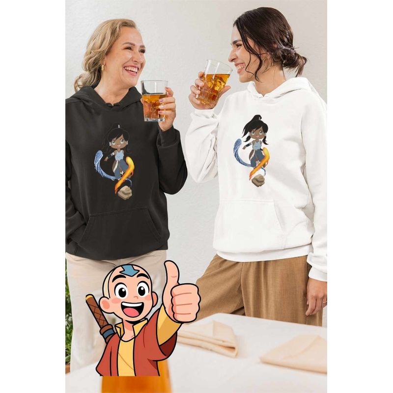 Fashion, accesorii si bijuterii - Femei - Imbracaminte femei - Hanorace femei - Hanorac Femei Avatar Legenda lui Korra Reincarnare Airbender, alb, marime 2XL - Infinity.ro