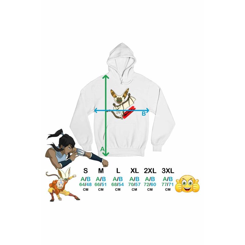 Fashion, accesorii si bijuterii - Femei - Imbracaminte femei - Hanorace femei - Hanorac Femei Avatar Momo Last Airbender Maestru al Aerului, alb, marime 2XL - Infinity.ro