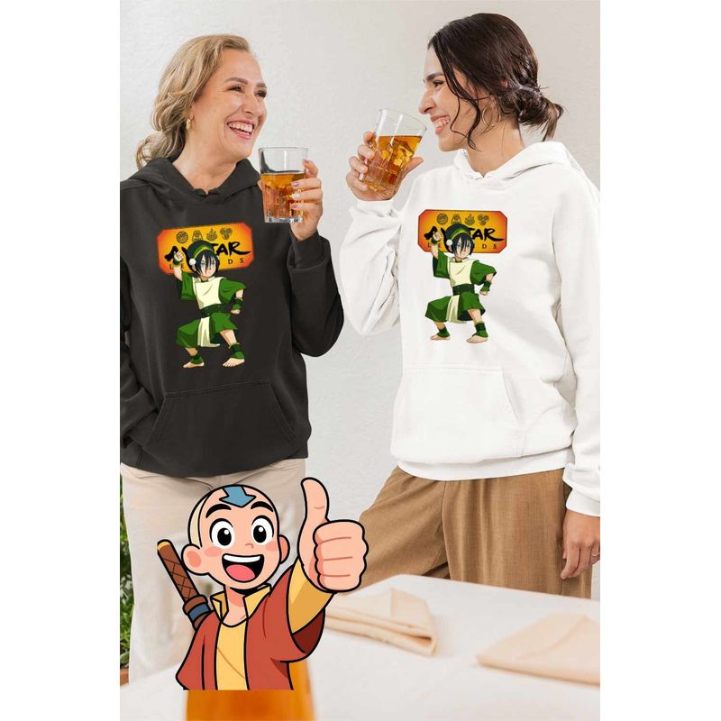 Fashion, accesorii si bijuterii - Femei - Imbracaminte femei - Hanorace femei - Hanorac Femei Avatar Toph Bei Fong Legenda lui Aang Airbender, alb, marime 2XL - Infinity.ro