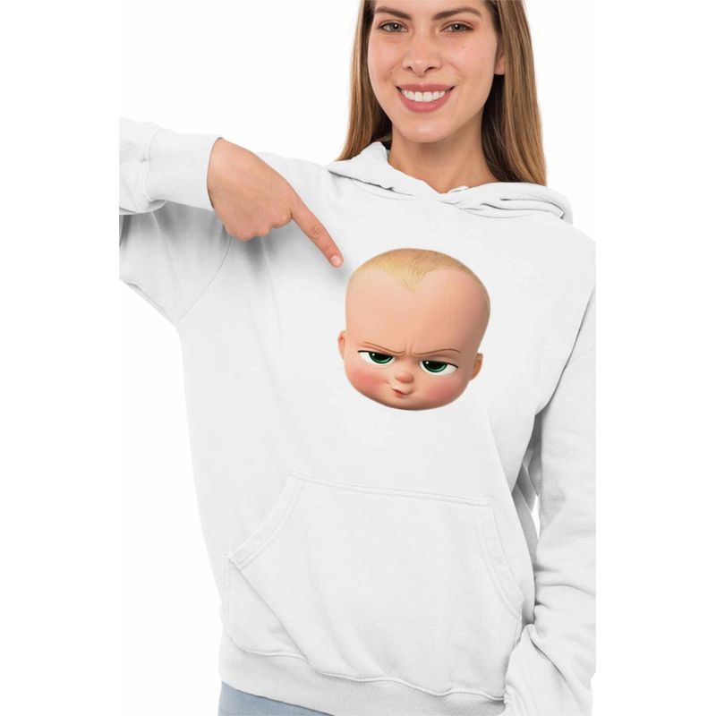 Fashion, accesorii si bijuterii - Femei - Imbracaminte femei - Hanorace femei - Hanorac Femei Baby Boss Alpha Kid, alb, marime 2XL - Infinity.ro