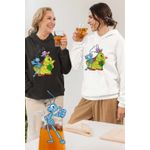 Fashion, accesorii si bijuterii - Femei - Imbracaminte femei - Hanorace femei - Hanorac Femei Aventuri la Firul Ierbii Flik Furnica Vierme, alb, marime 2XL - Infinity.ro